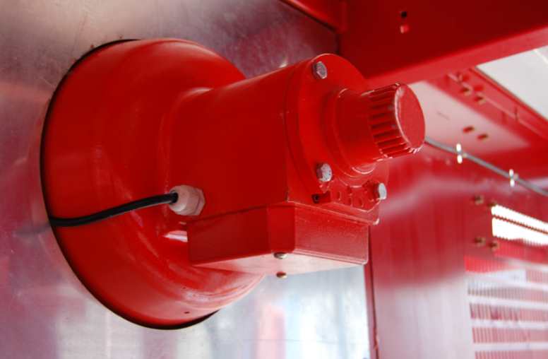 Construction hoist safety device