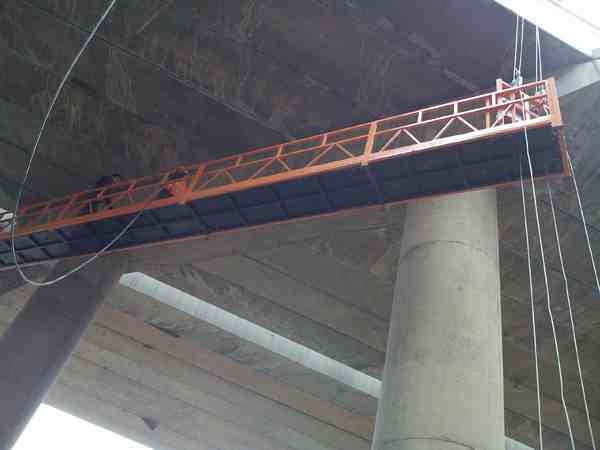 suspended platform for bridge